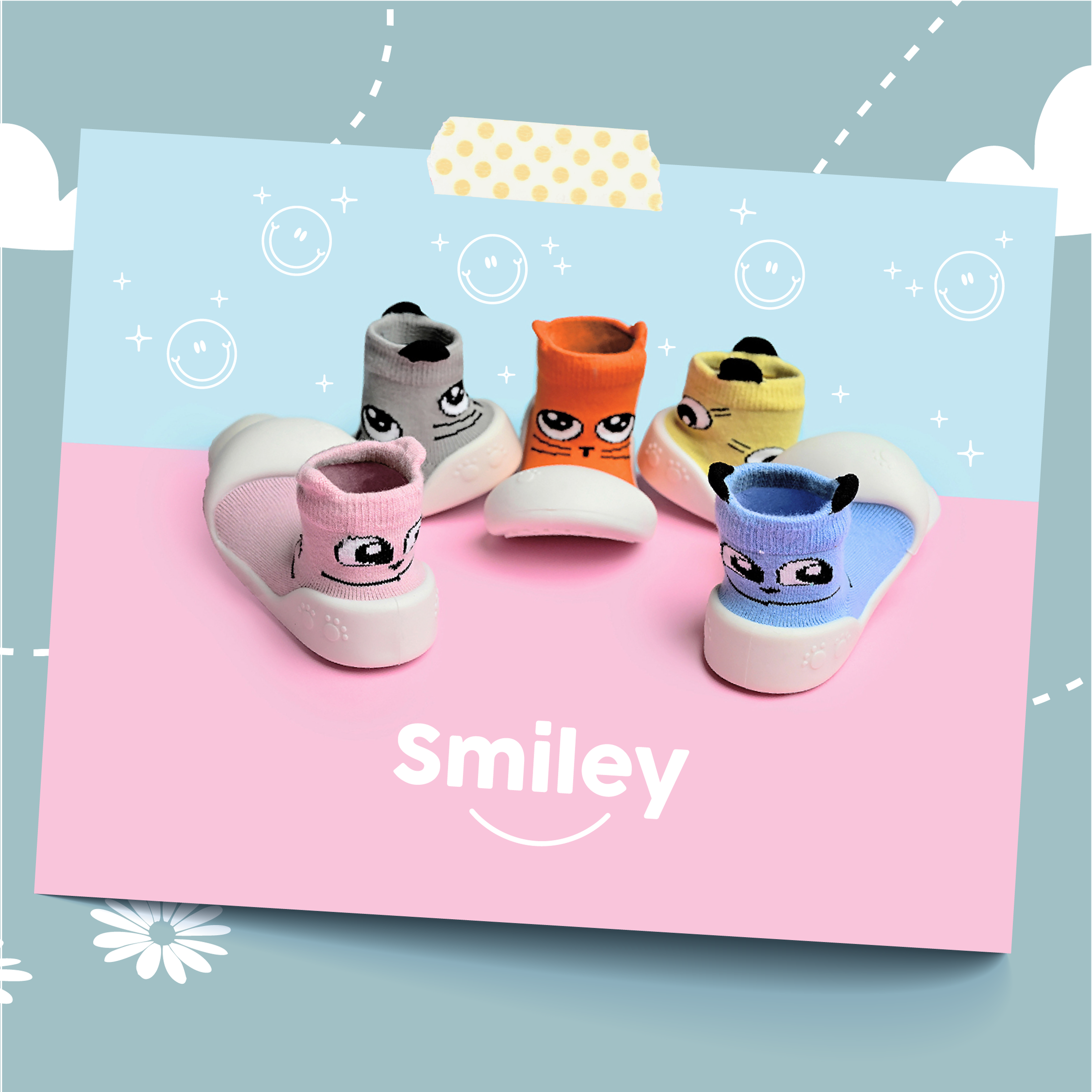 Snugglys™ Smiley • Krabbelschuhe